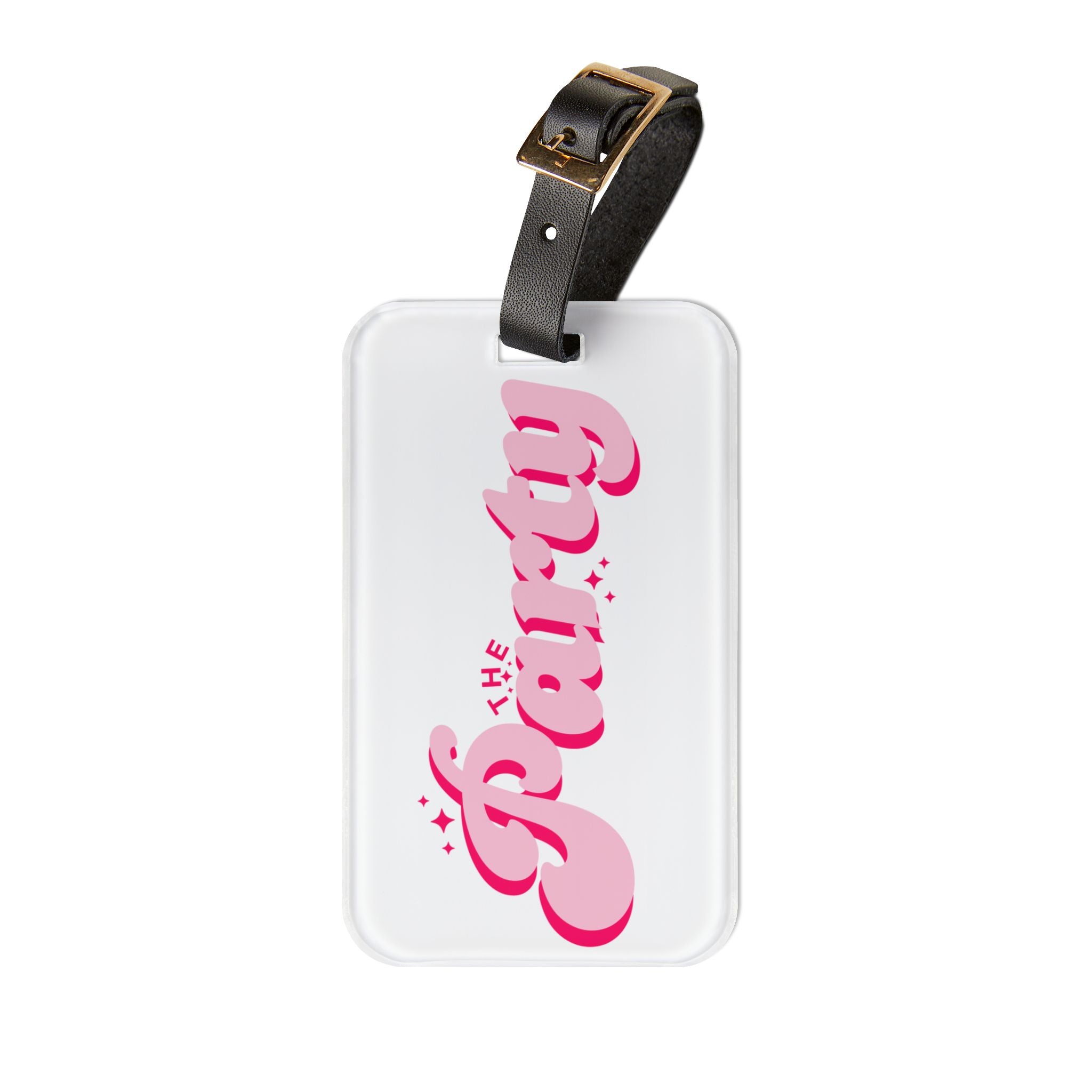 Luggage Tag — Pink Bridal Party “The Party” Travel ID Tag