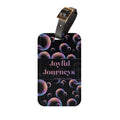 Luggage Tag — 'Joyful Journeys' Bubble Pattern Travel ID Tag