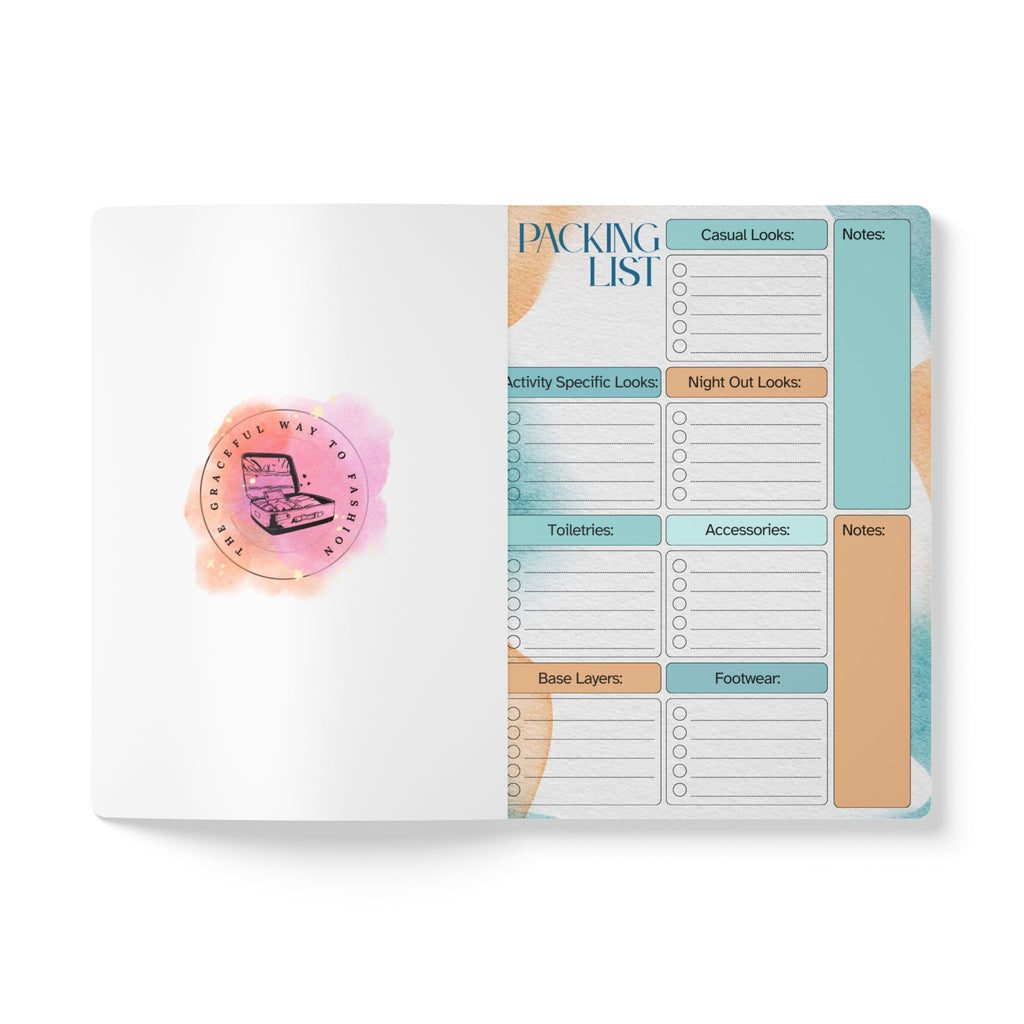 Memory Log Trip Softcover Journal — Travel Ticket Keepsake Notebook