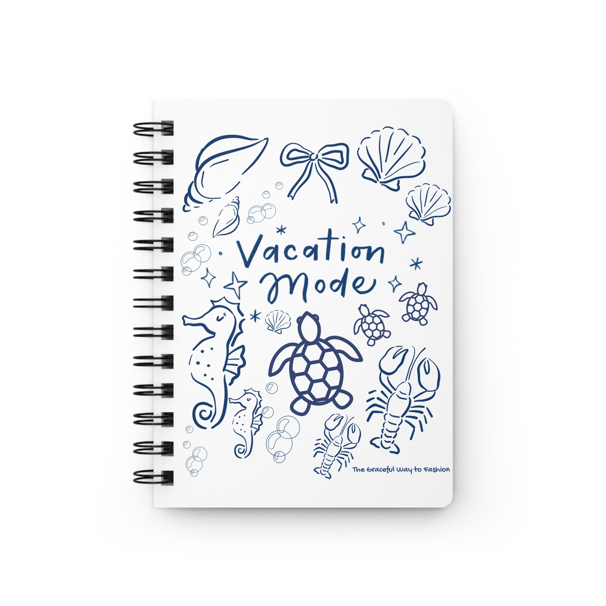 Vacation Mode Spiral Bound Journal | Travel Diary, Beach Notebook, Summer Memories, Writing Journal, Gift for Travelers, Ocean Lover