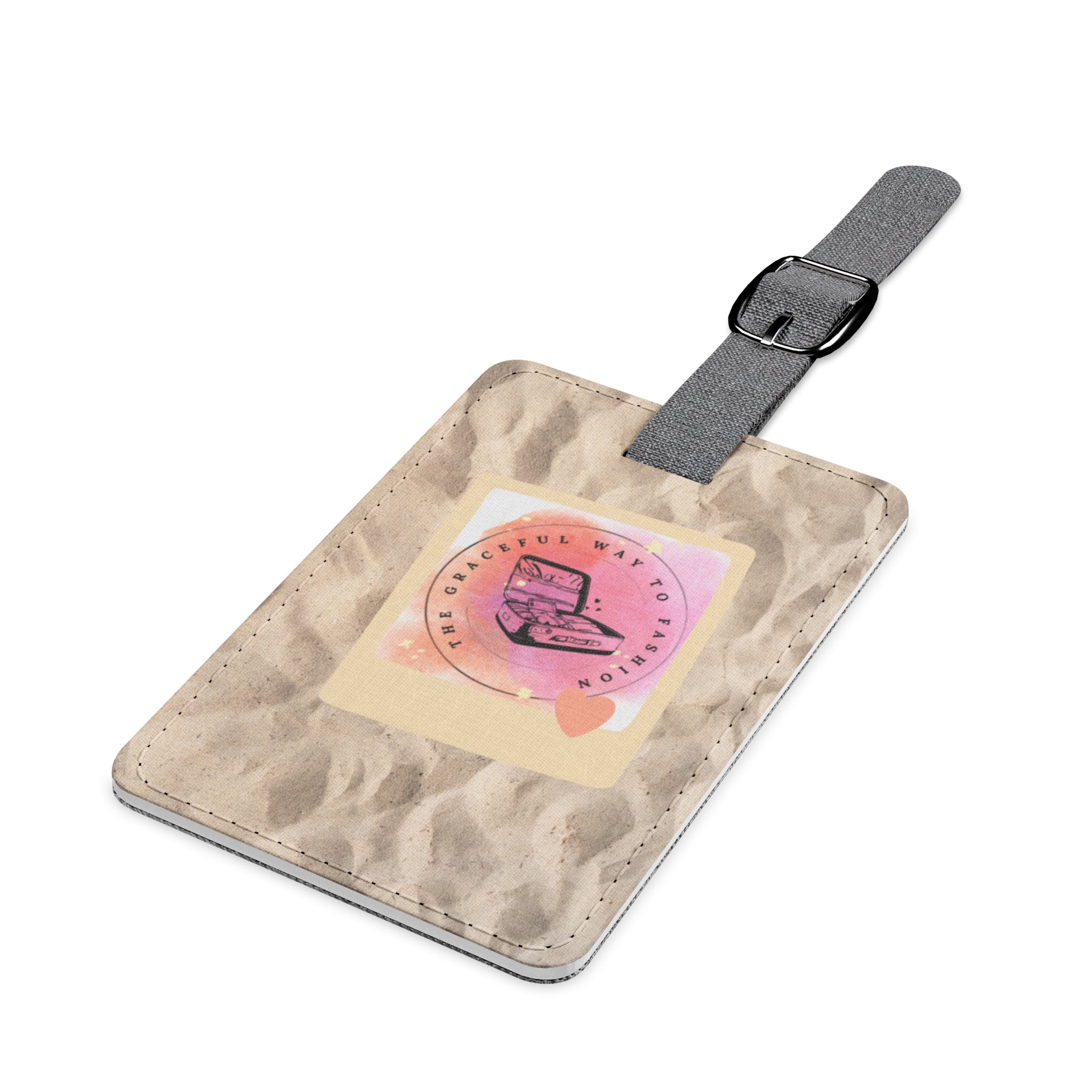 Sandy Logo Saffiano Travel Luggage Tag - Stylish, Personalized, Customizable, Perfect for Travelers, Unique Gift Idea, Vacation Essentials