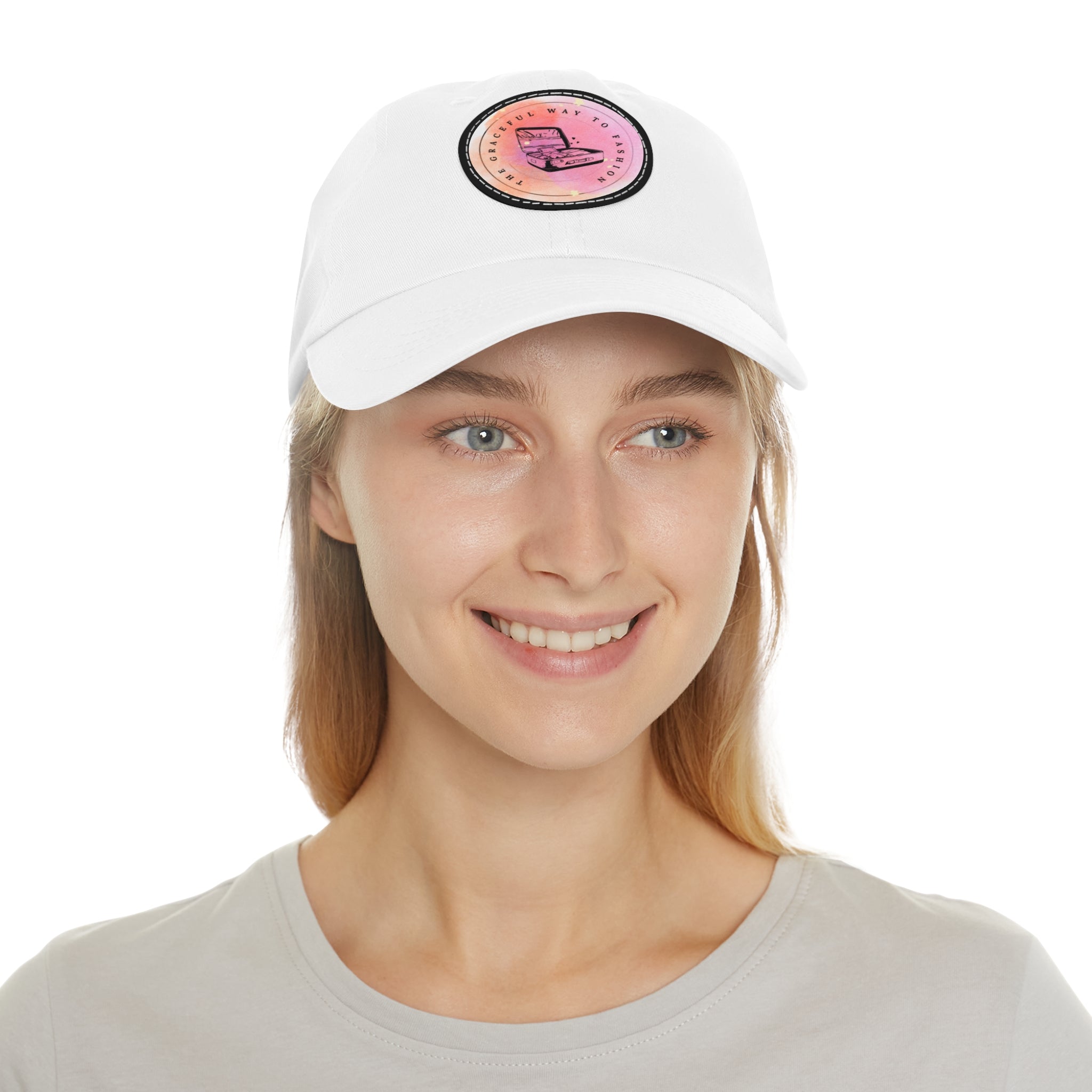 Dad Hat — Watercolor GWF Logo Leather Patch Cap