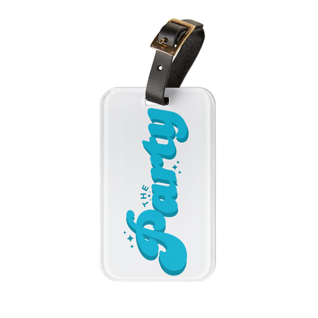 Blue Luggage Tag — Blue Bridal Party “The Party” Travel ID Tag