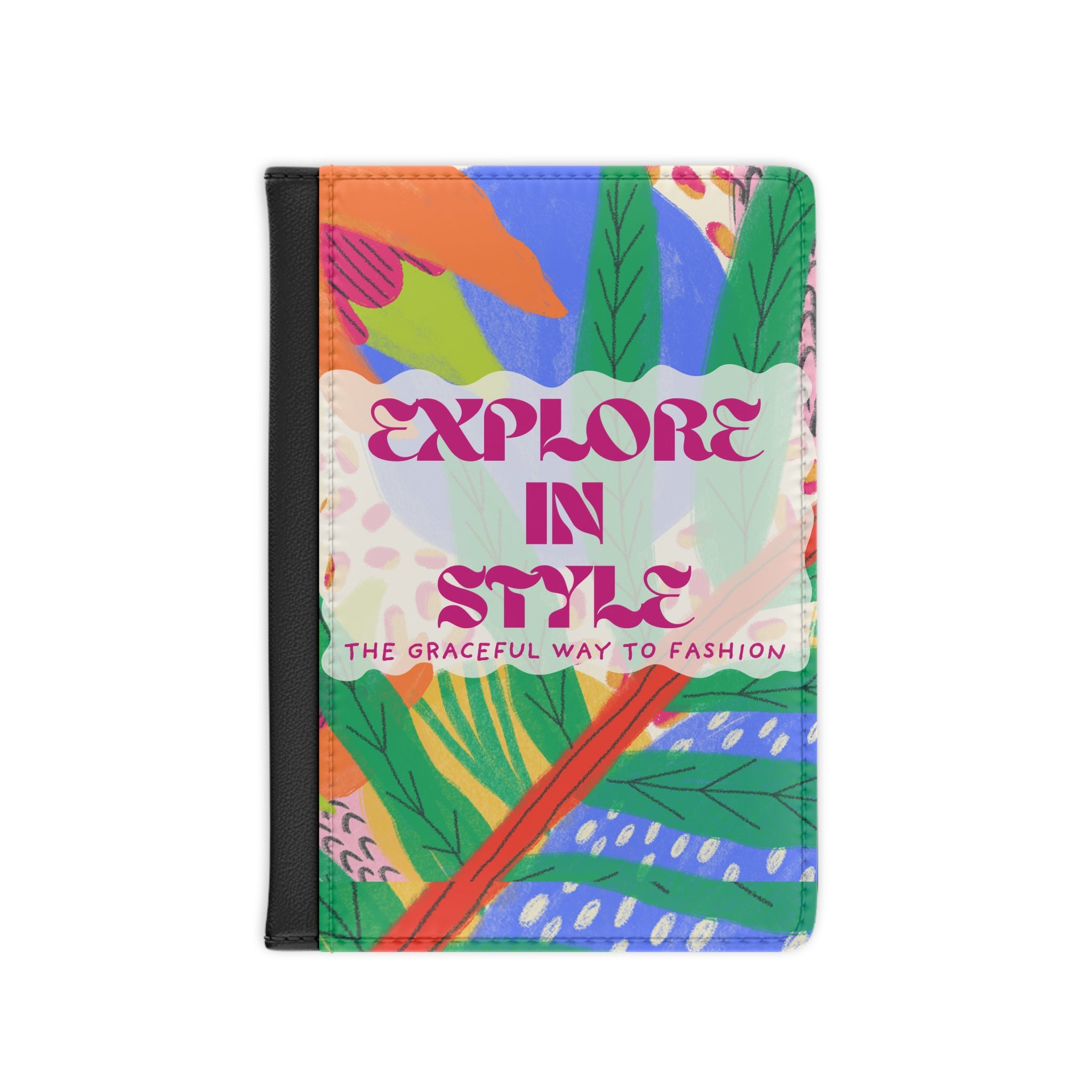 Explore in Style Passport Cover — Tropical Leather Travel Passport Holder