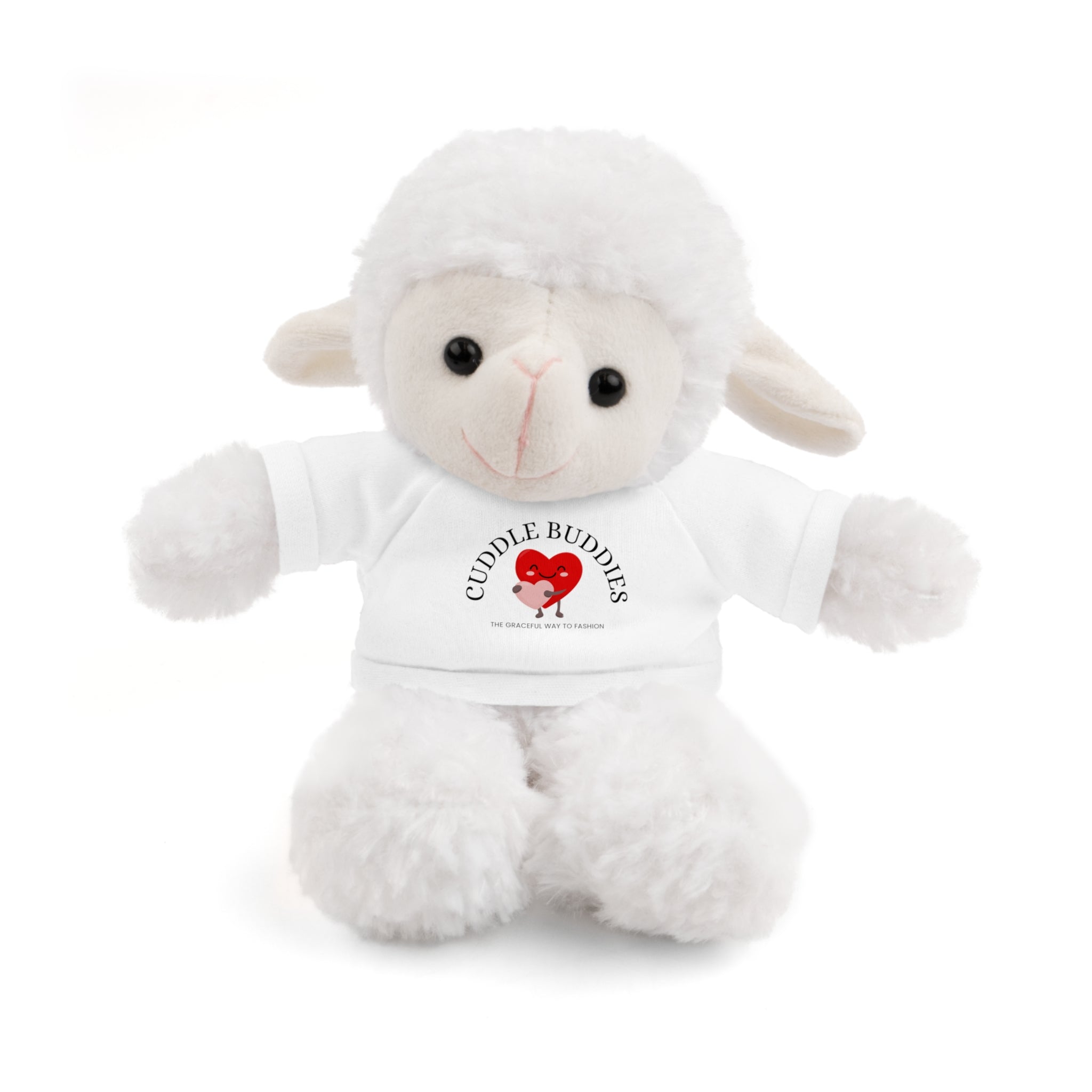 Travel Cuddle Buddies Plush Bear with "Cuddle Buddies" Tee — Soft Gift for Kids & Valentines