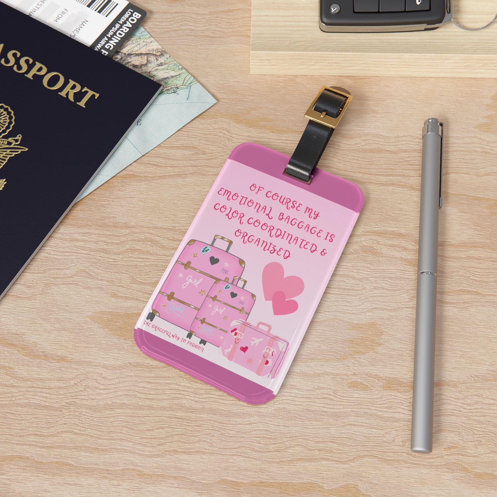 Emotional Baggage Exploration-Inspired Luggage Tag, Travel Accessory, Vacation Planner, Gift for Wanderlusters, Personalized Travel Essentials