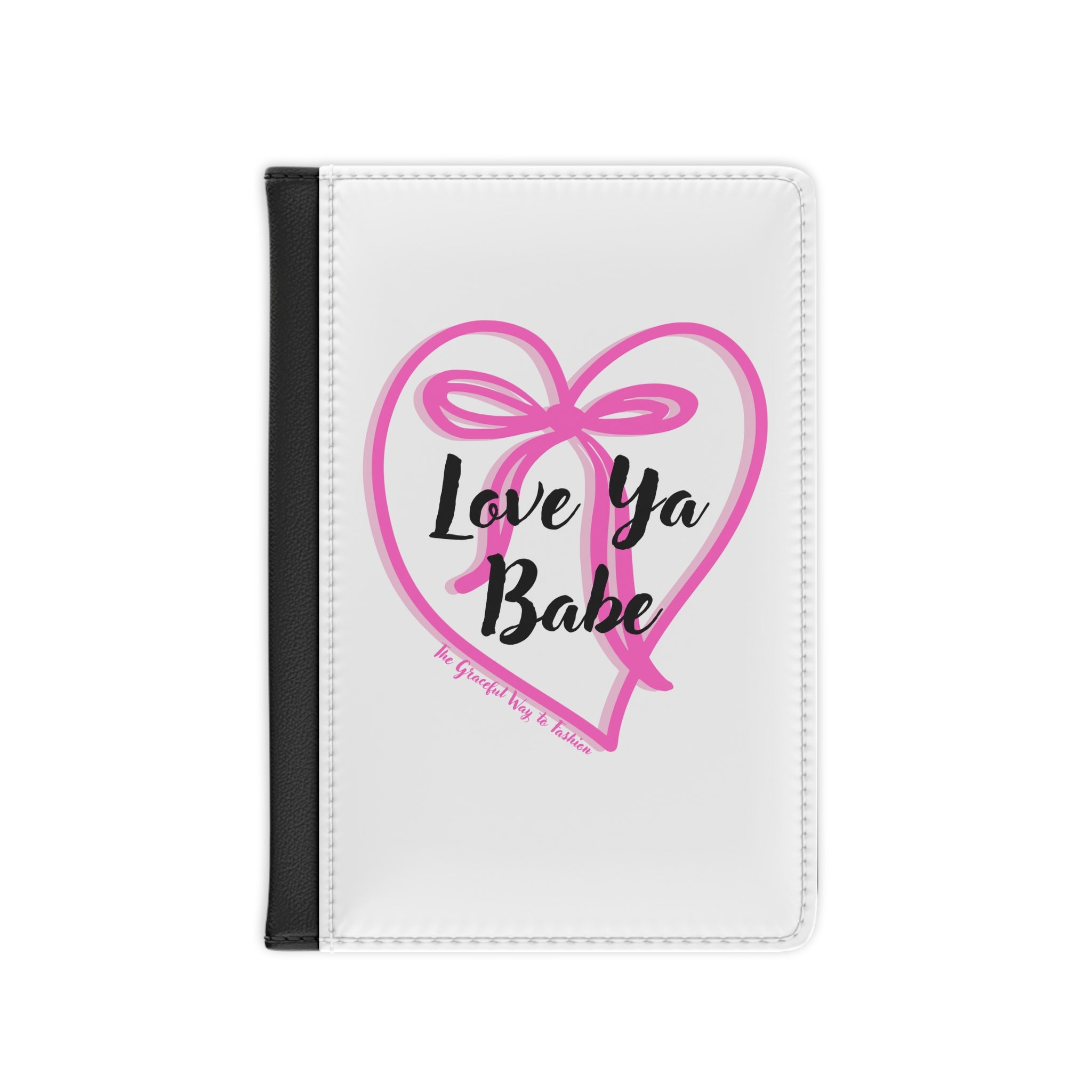 Cute Love Ya Babe Passport Cover, Gift for Travelers, Couples’ Travel Accessory, Personalized Travel Wallet