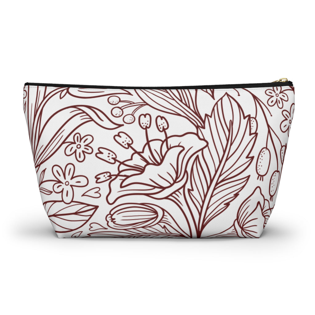Floral Accessory Pouch w T-bottom
