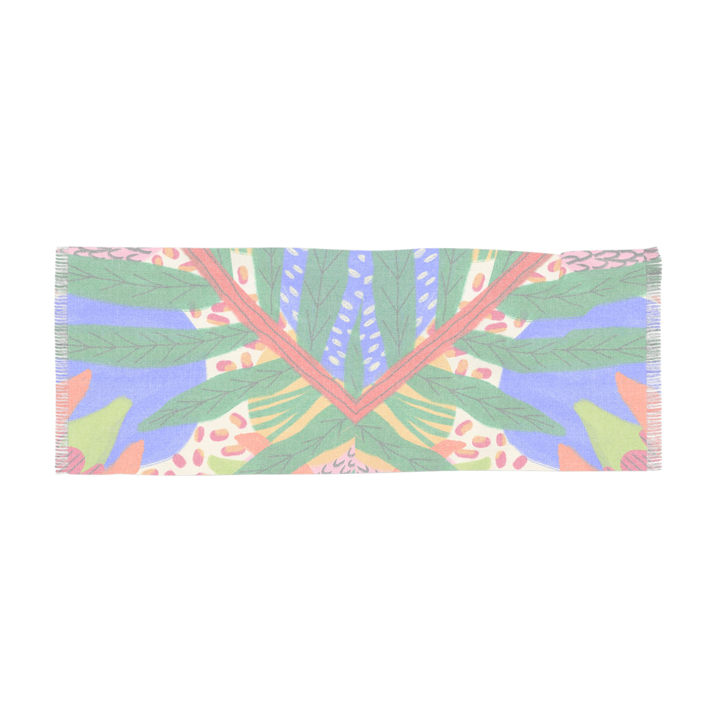 Explore in Style Colorful Floral Travel Light Scarf — Bright Print Fashion Scarf