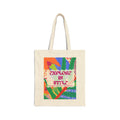 Explore In Style Canvas Tote — Colorful Tropical Market Bag