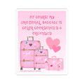 Organized Emotional Baggage Stickers | Cute Luggage Decor, Travel Journal Stickers, Gift for Friends, Girl Power Accessories, [...]