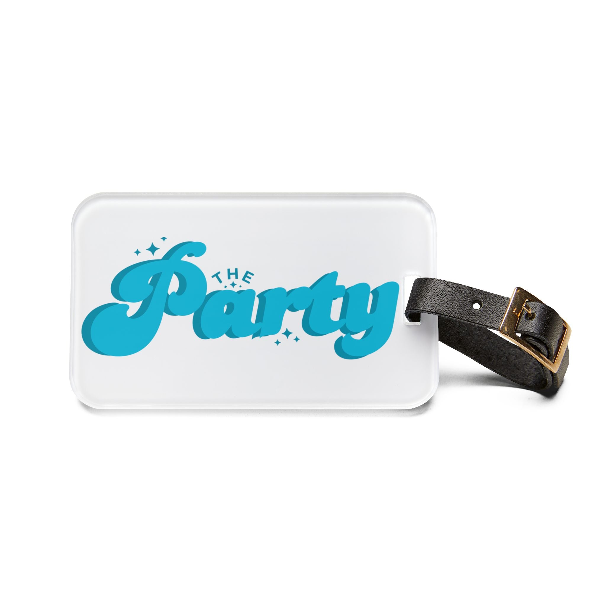 Blue Luggage Tag — Blue Bridal Party “The Party” Travel ID Tag