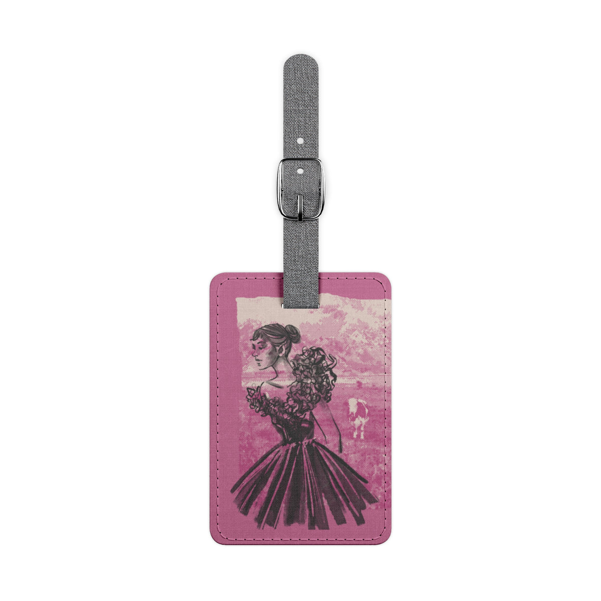 From Cows to Gowns Print Luggage Tag