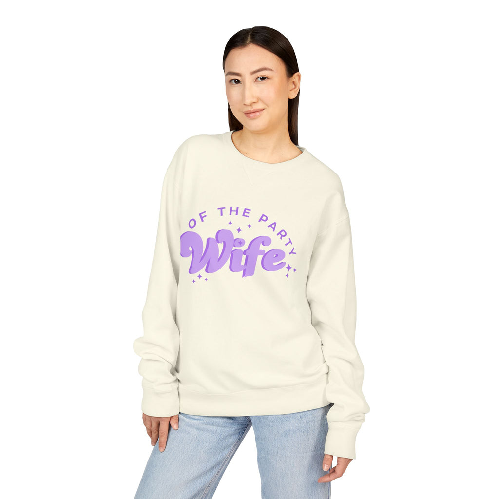 Purple Tonal Wife of the Party Crewneck Sweatshirt