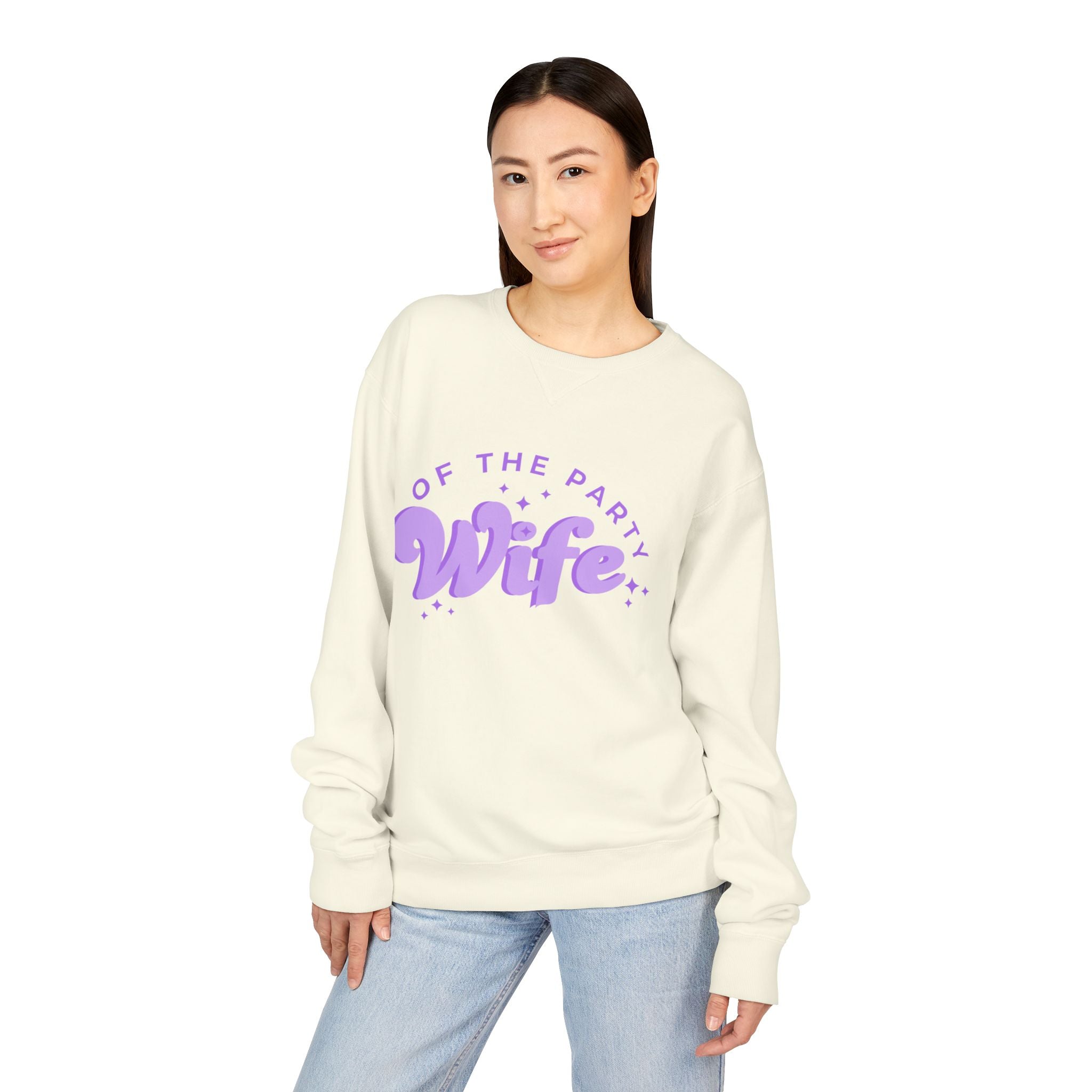 Purple Tonal Wife of the Party Crewneck Sweatshirt