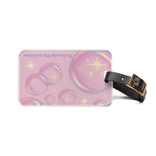 Bubble-Inspired Luggage Tag, Travel Accessory, Gift for Travelers, Stylish Baggage Identifier, Fun Travel Gift