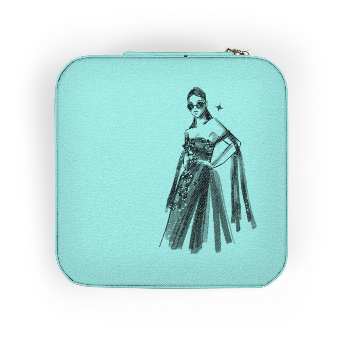 Serving Face Print Jewelry Travel Case