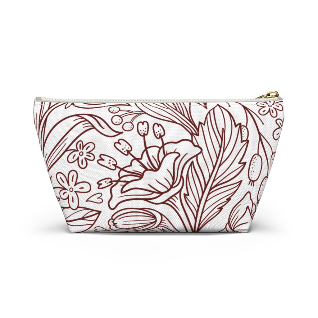 Floral Accessory Pouch w T-bottom
