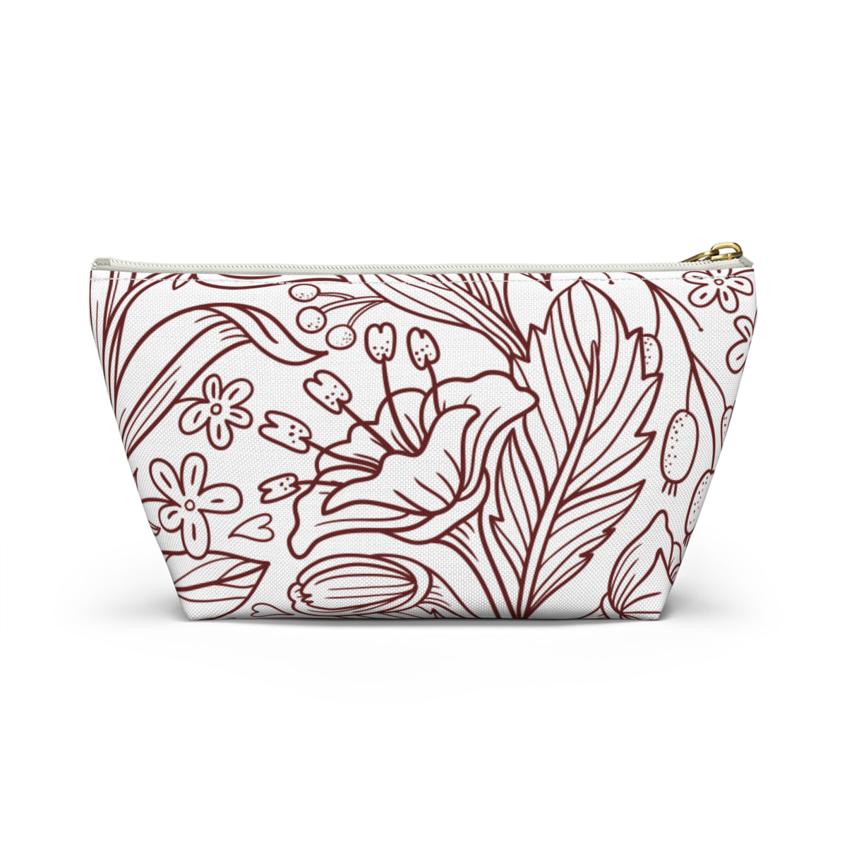 Floral Accessory Pouch w T-bottom