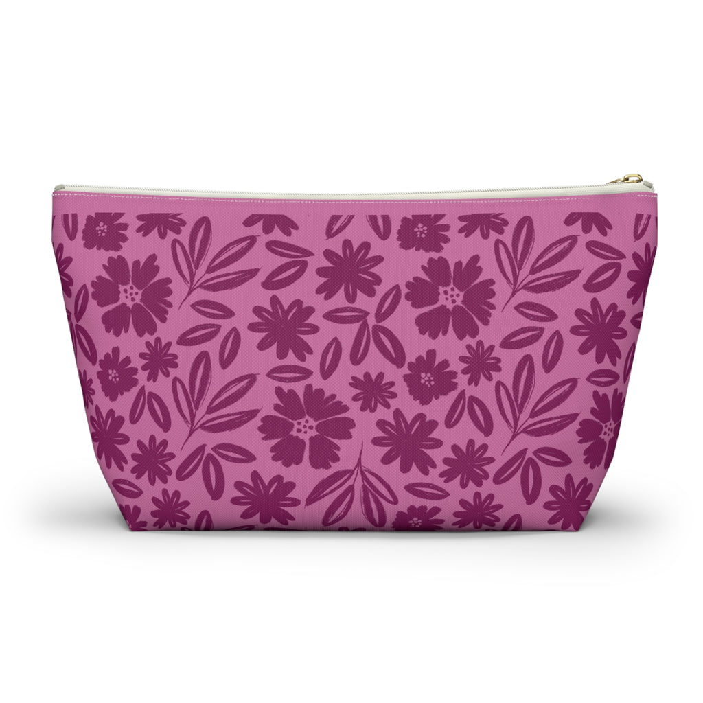 Pink Tonal Accessory Pouch w T-bottom