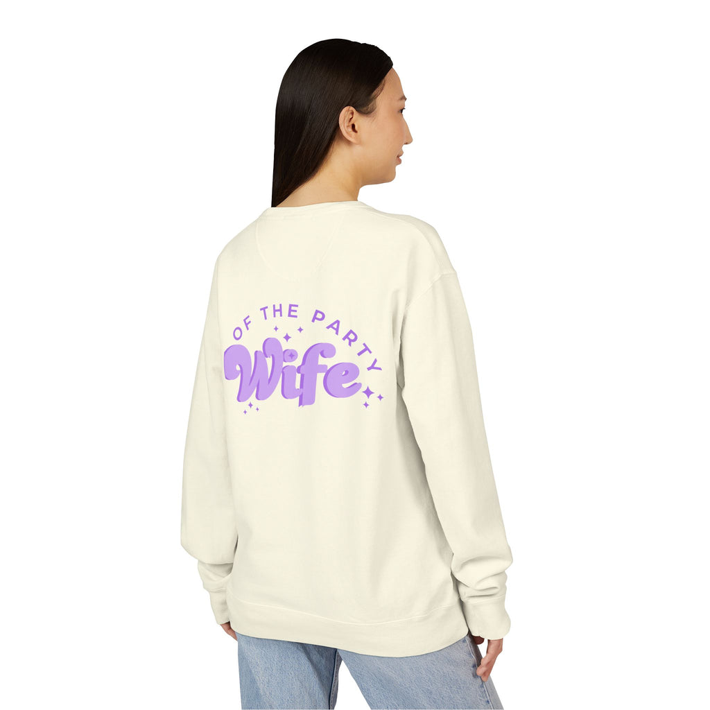 Purple Tonal Wife of the Party Crewneck Sweatshirt
