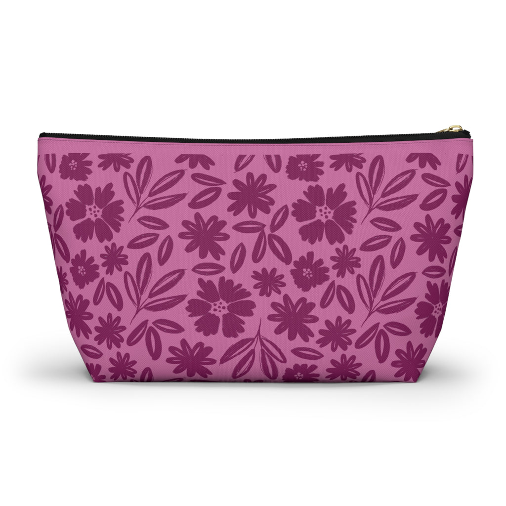 Pink Tonal Accessory Pouch w T-bottom