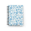 Blue Paisley Floral Journal — Spiral-Bound Notebook for Notes & Journaling