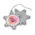 Pewter Snowflake Ornament, Winter Décor, Holiday Gift, Christmas Decoration, Seasonal Keepsake, Unique Tree Ornament