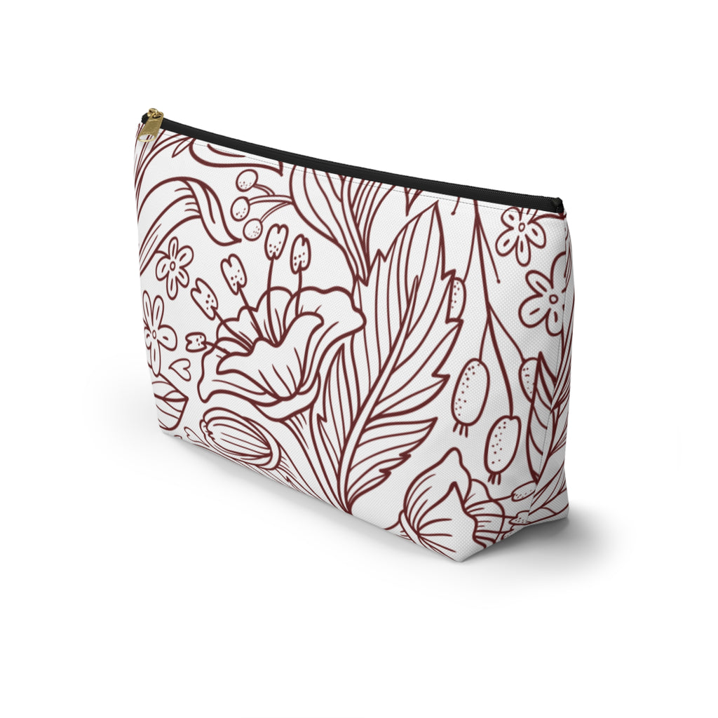 Floral Accessory Pouch w T-bottom
