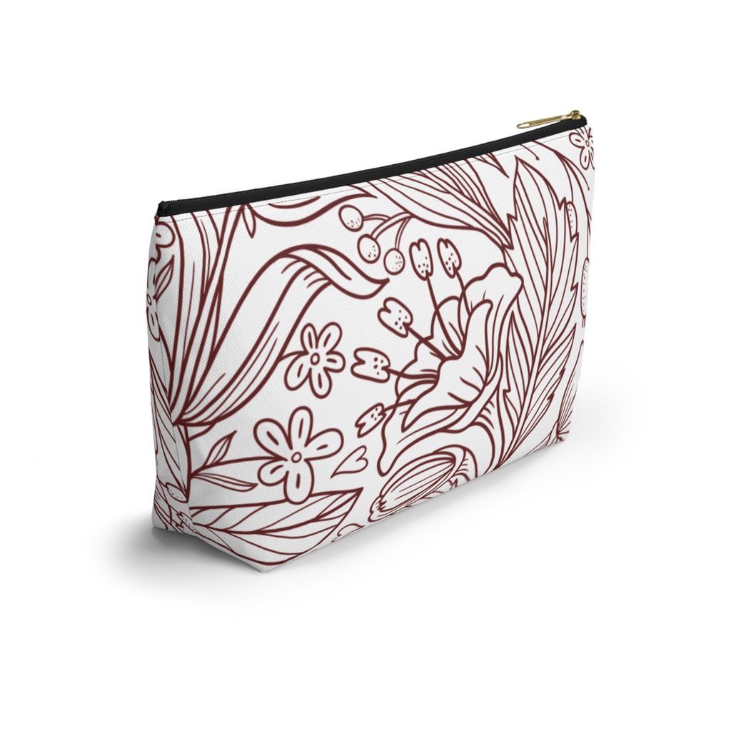 Floral Accessory Pouch w T-bottom