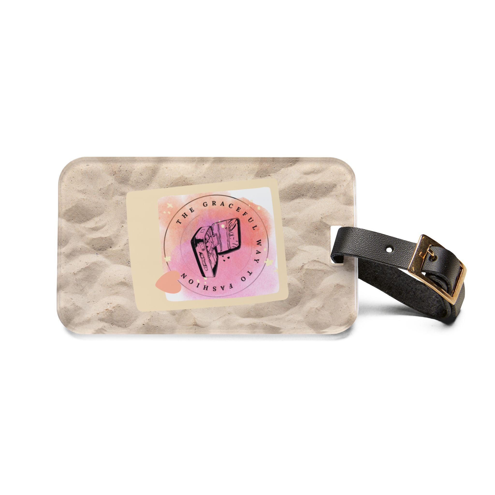 Sandy Logo - Travel Luggage Tag, Personalized Travel Accessory, Cute Luggage Identifier, Vacation Gift, Chic Baggage Tag