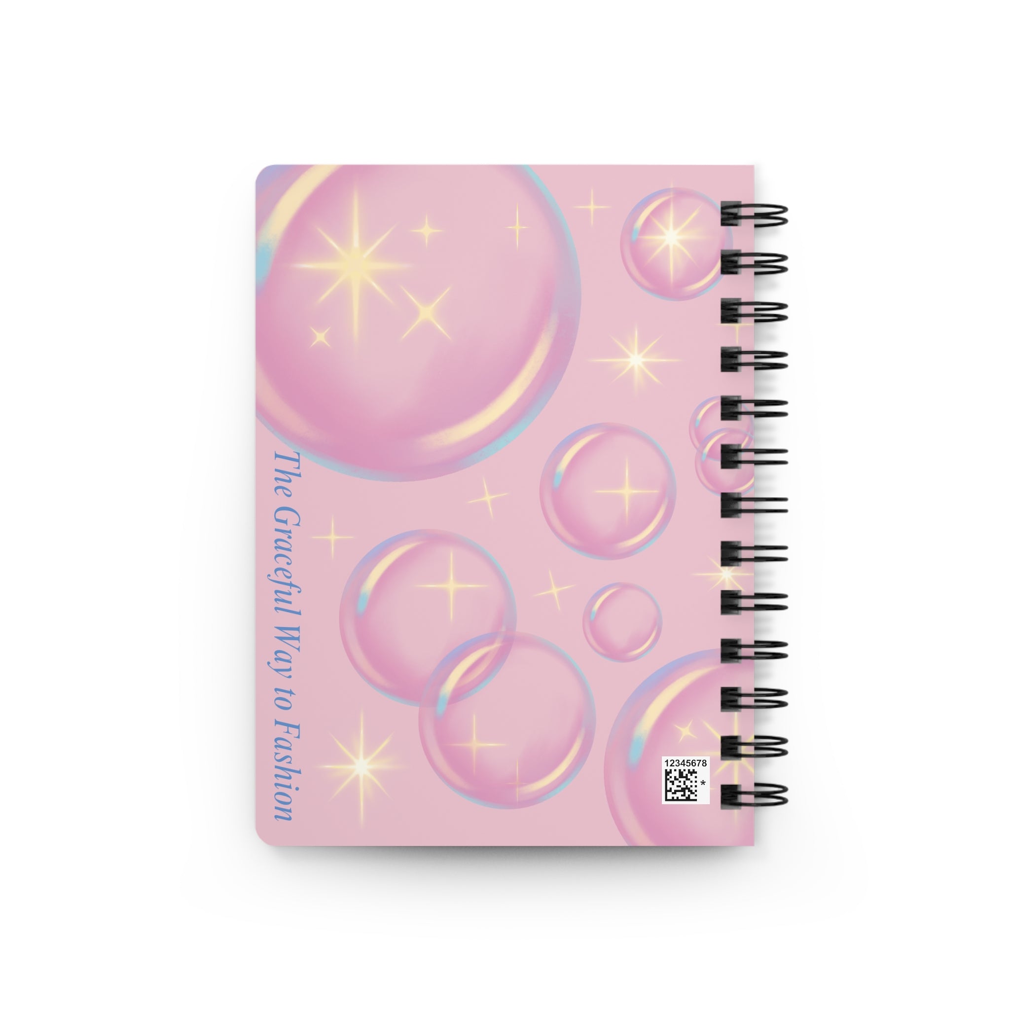 Whimsical Spiral Bound Journal - Pink Bubble Aesthetic, Ideal for Note-Taking, Gifts, Bullet Journaling, Self-Reflection