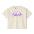 Purple Boxy Tee — "Wife Of The Party" Graphic