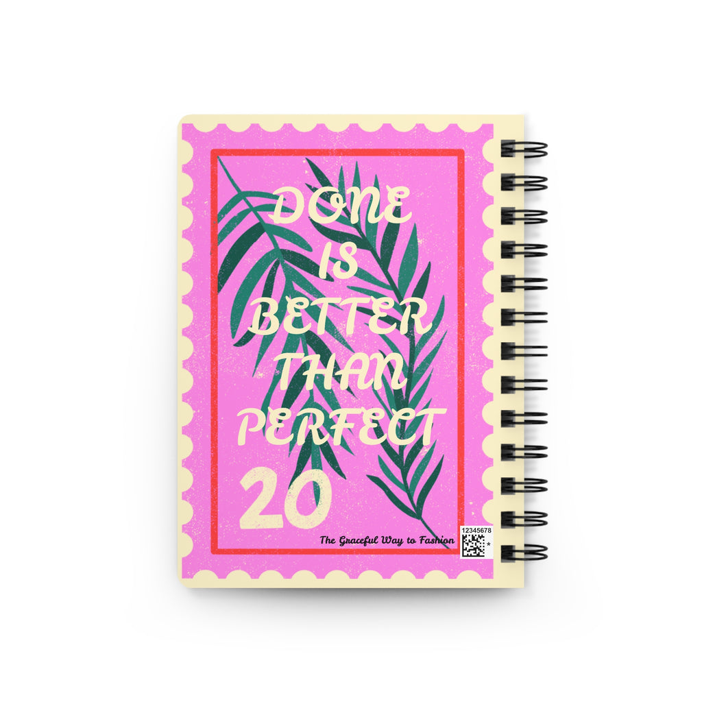 Motivational Spiral Bound Journal - 'Done is Better Than Perfect' - Perfect for Creatives, Students, and Gift Giving