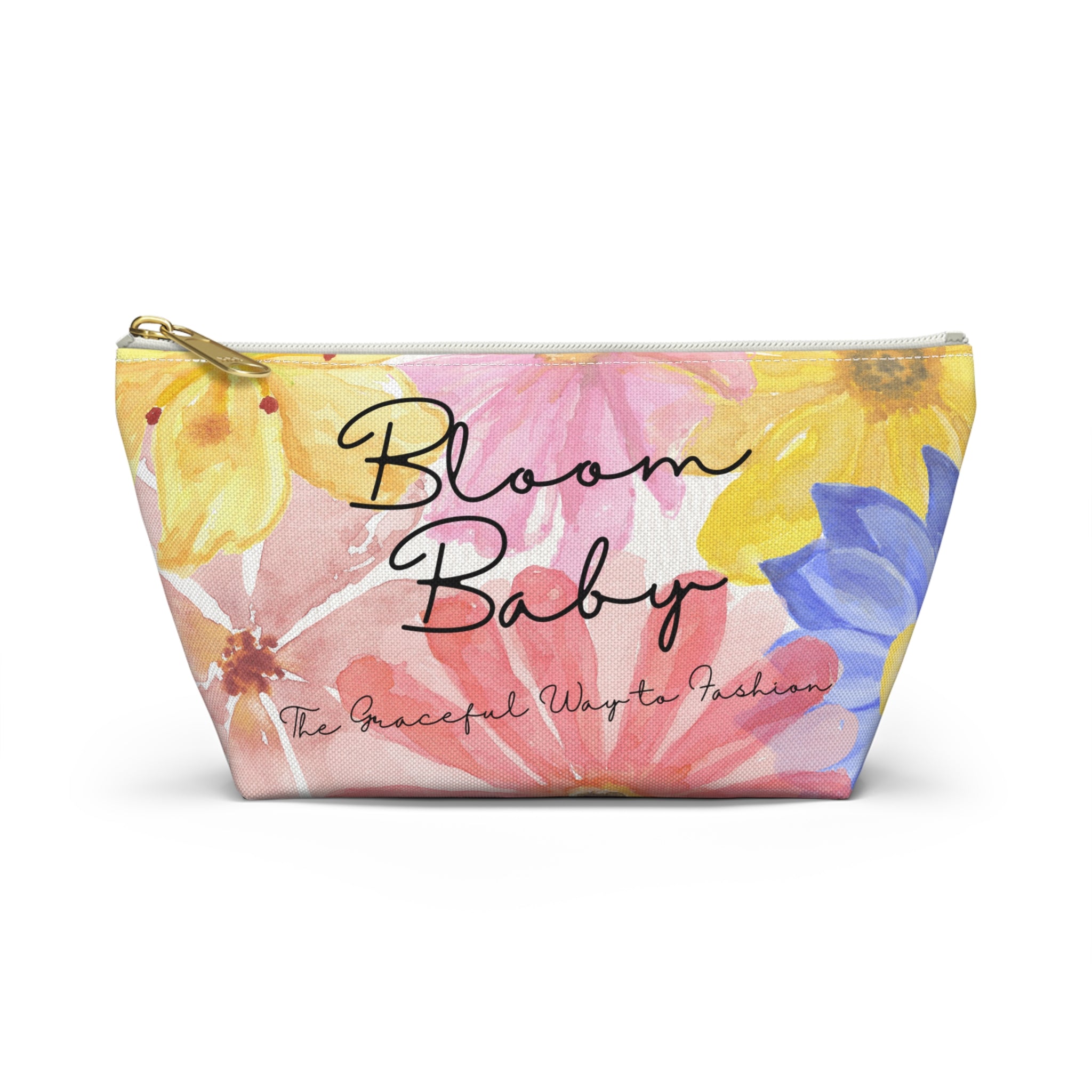 Bloom Baby Floral Accessory Pouch — T‑Bottom Makeup Bag