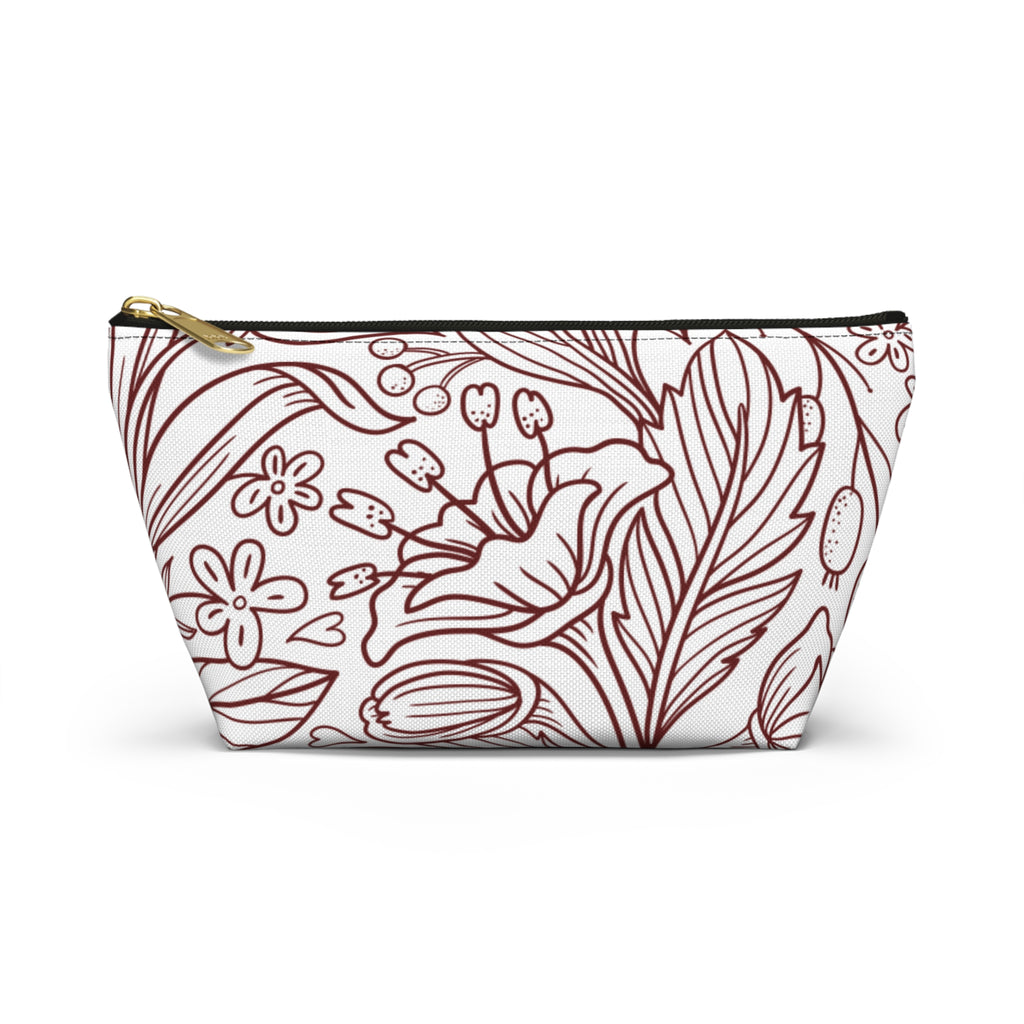 Floral Accessory Pouch w T-bottom