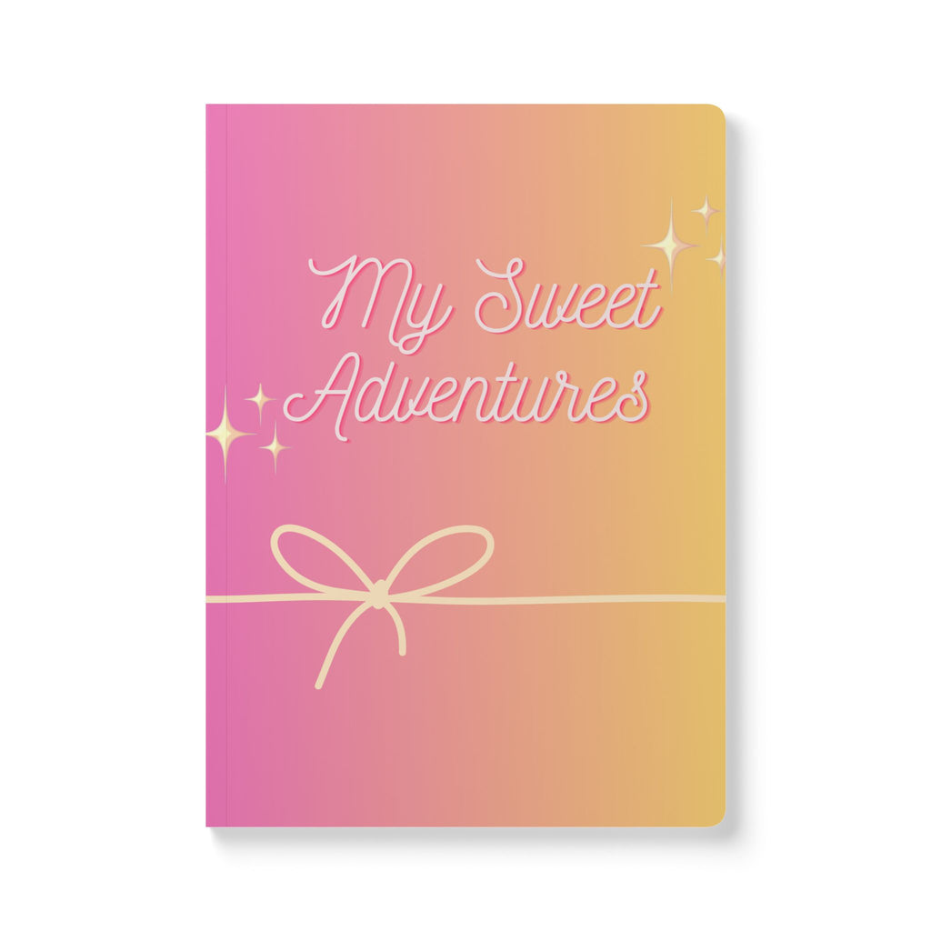 My Sweet Adventures Softcover Trip Journal — Pink Gradient Gift Notebook