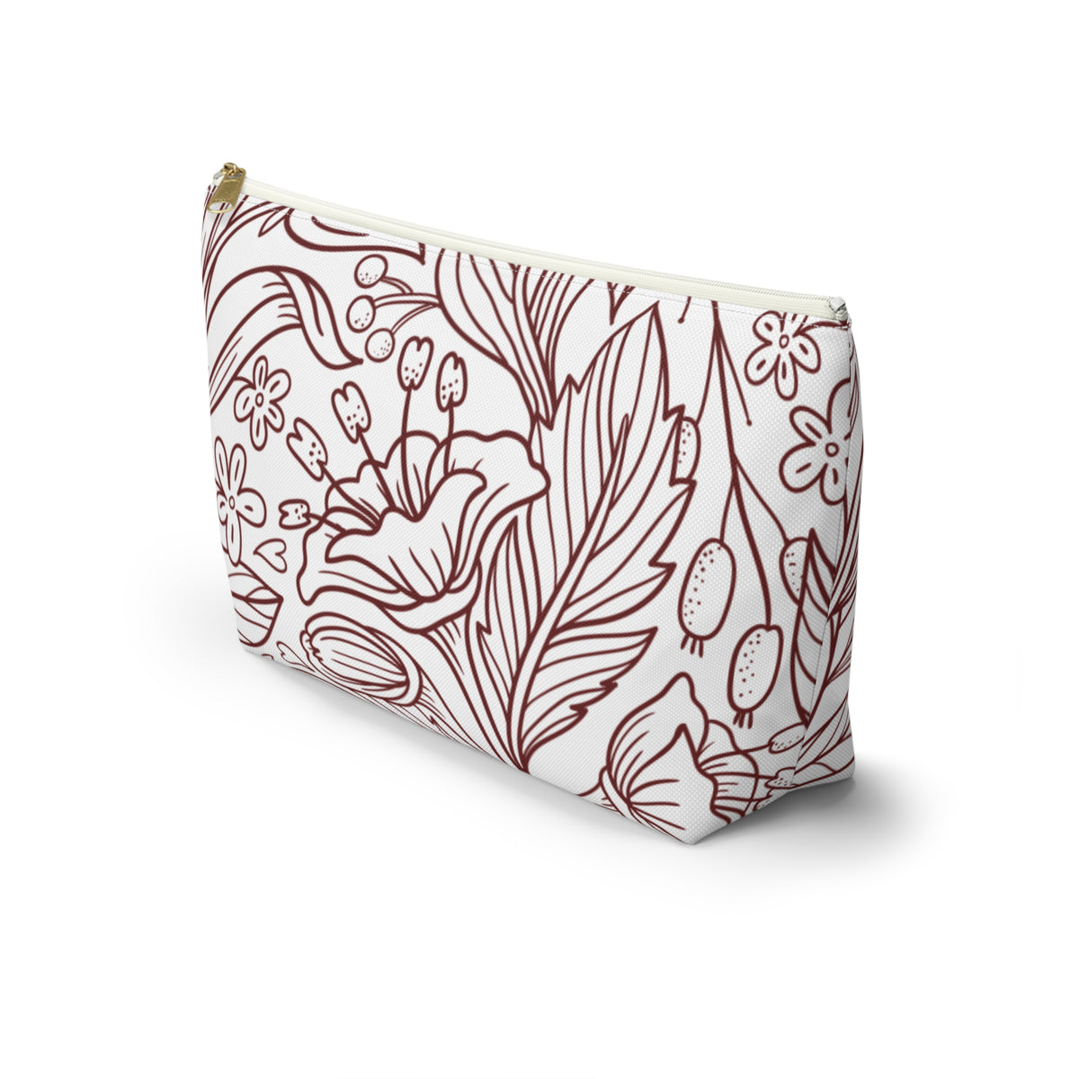 Floral Accessory Pouch w T-bottom
