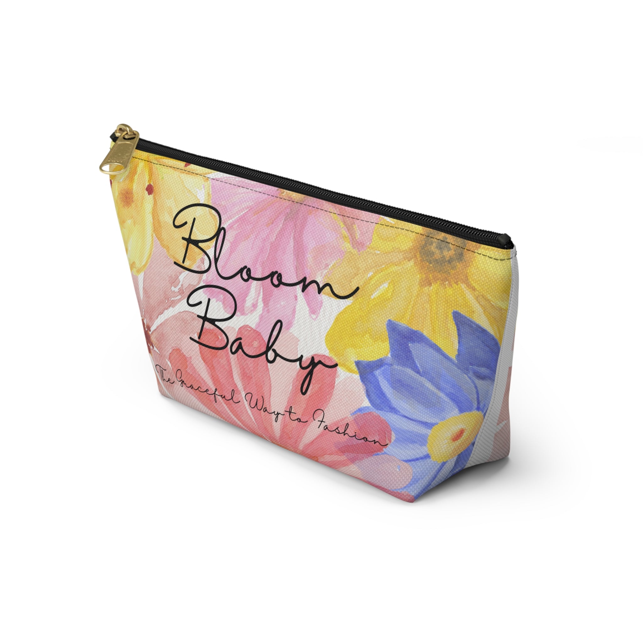 Bloom Baby Floral Accessory Pouch — T‑Bottom Makeup Bag