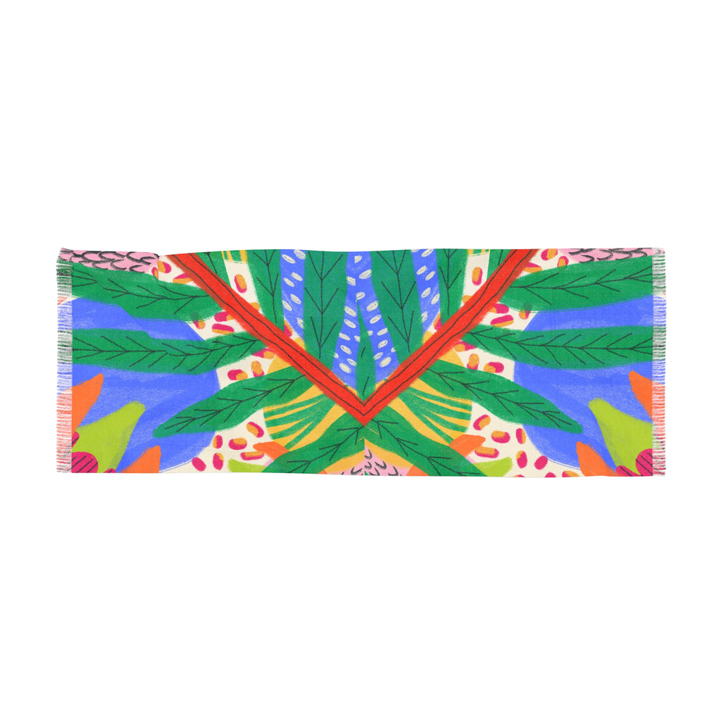 Explore in Style Colorful Floral Travel Light Scarf — Bright Print Fashion Scarf