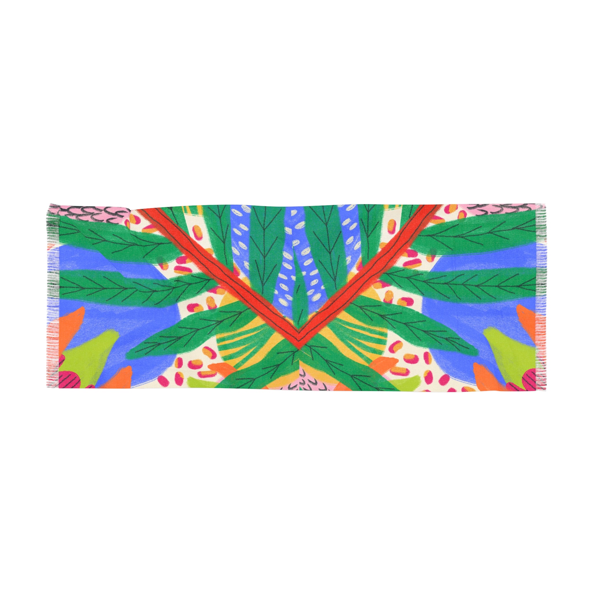 Explore in Style Colorful Floral Travel Light Scarf — Bright Print Fashion Scarf