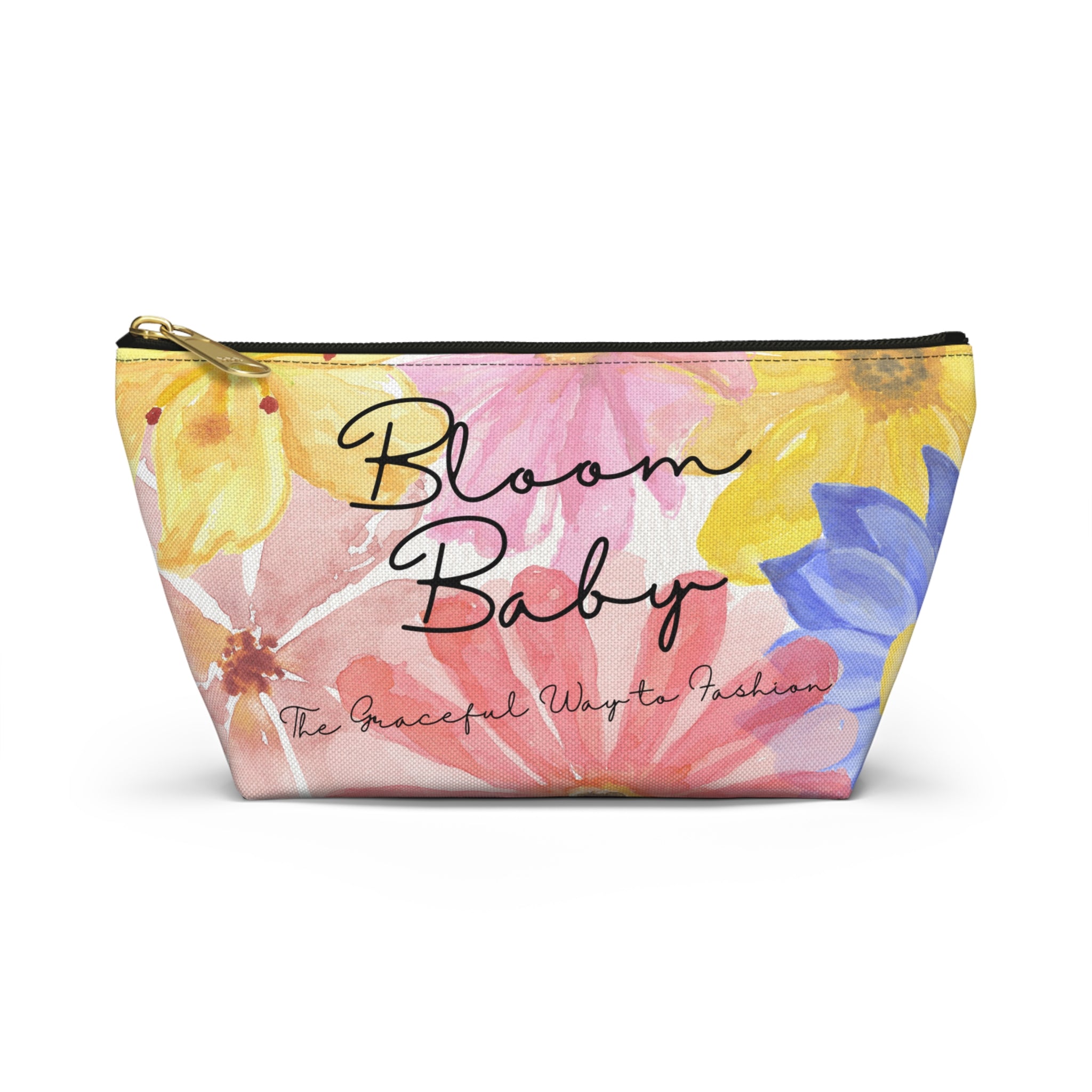 Bloom Baby Floral Accessory Pouch — T‑Bottom Makeup Bag
