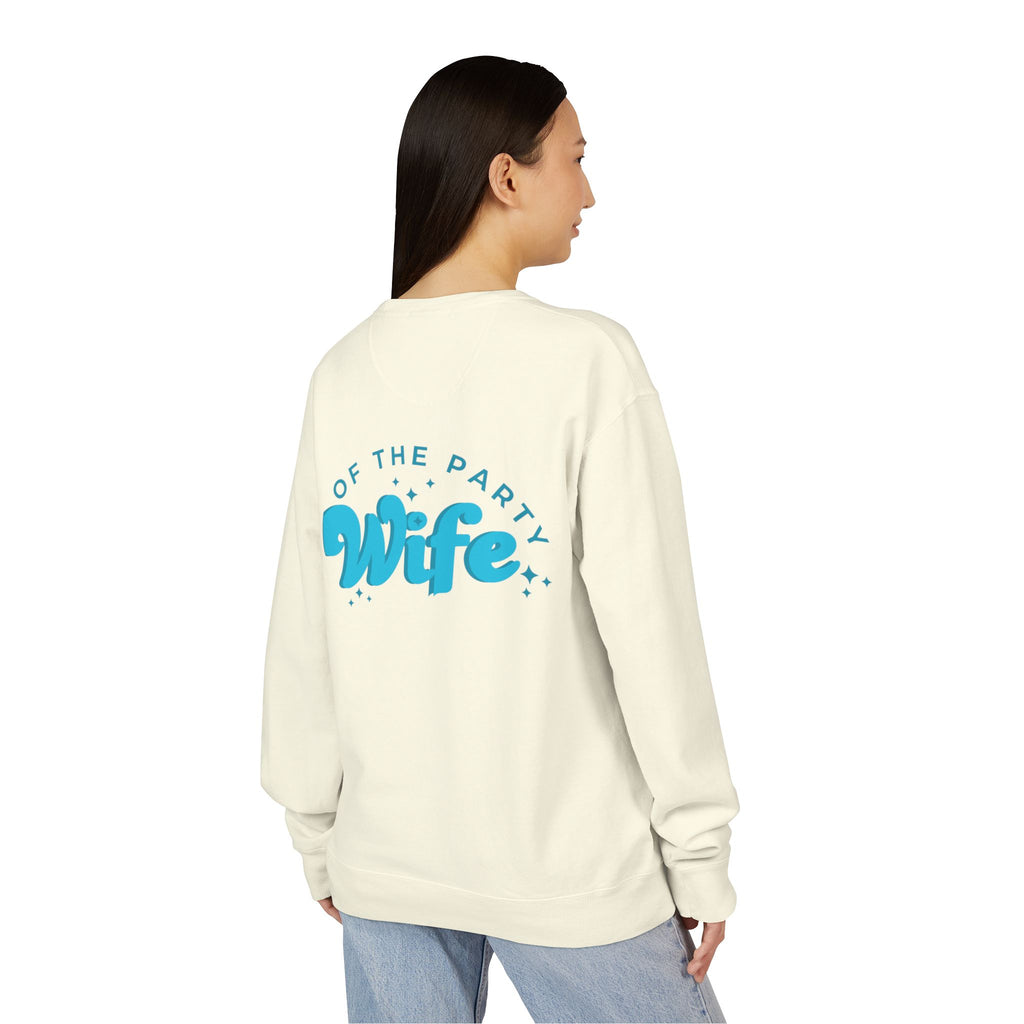 Blue Tonal Wife of the Party Crewneck Sweatshirt