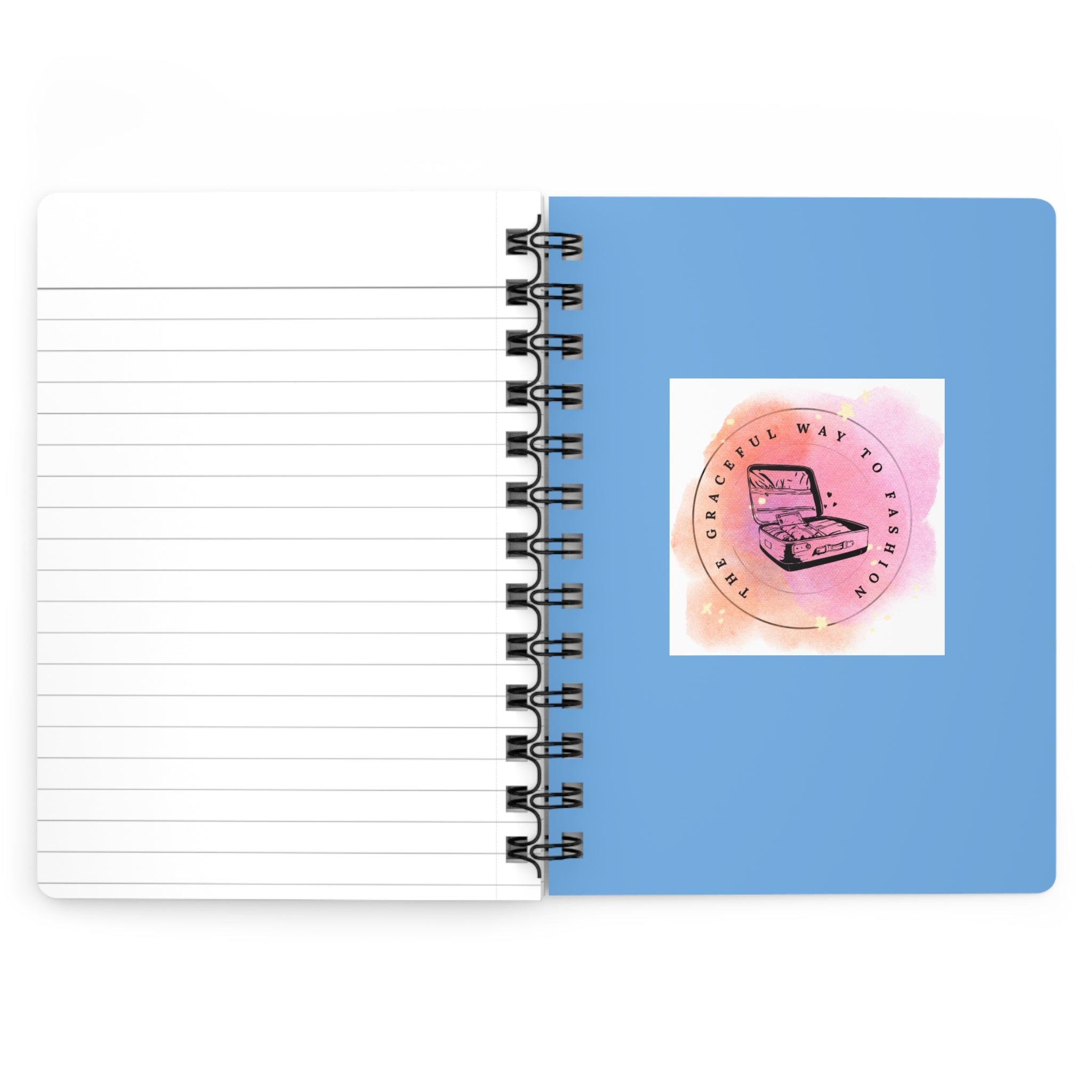 Never Stop Exploring Spiral Bound Journal Hot Air Balloons