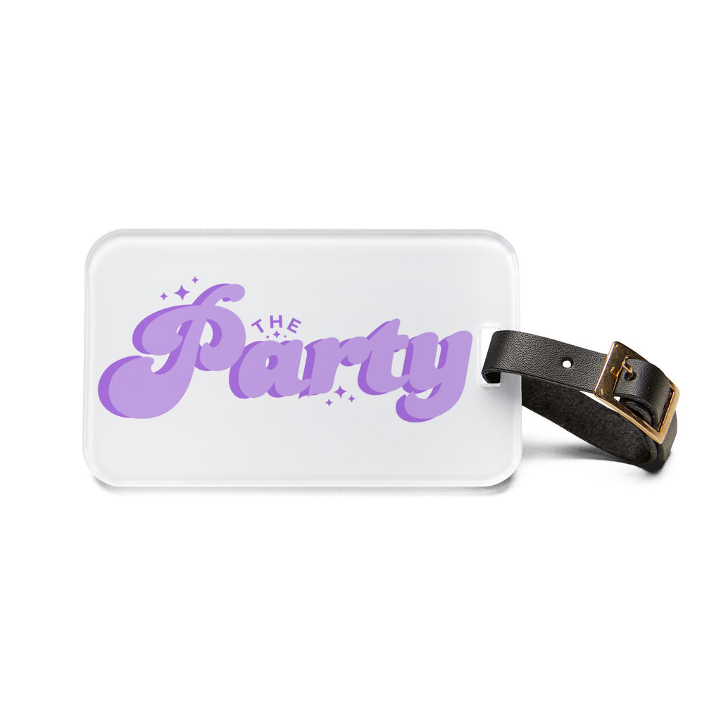 Luggage Tag — Purple Bridal Party “The Party” Travel ID Tag