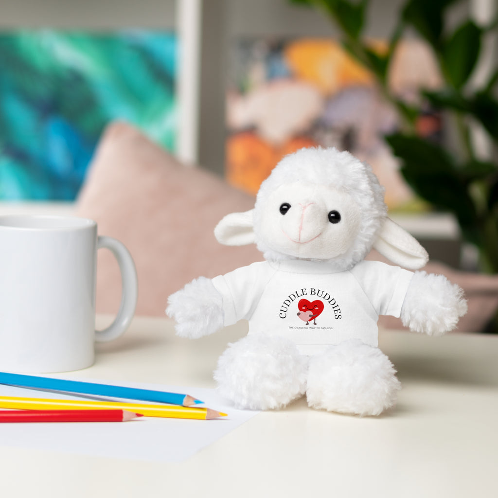 Travel Cuddle Buddies Plush Bear with "Cuddle Buddies" Tee — Soft Gift for Kids & Valentines