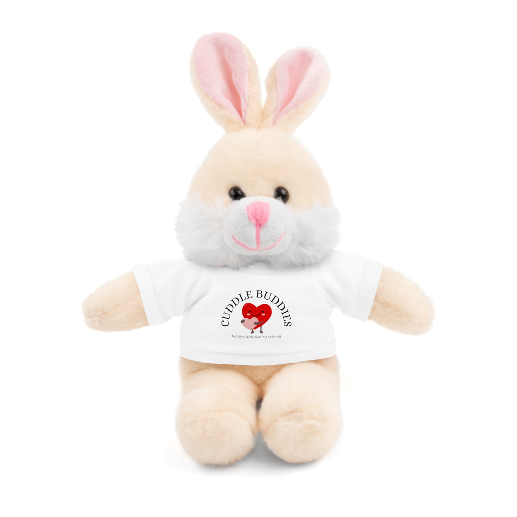 Travel Cuddle Buddies Plush Bear with "Cuddle Buddies" Tee — Soft Gift for Kids & Valentines