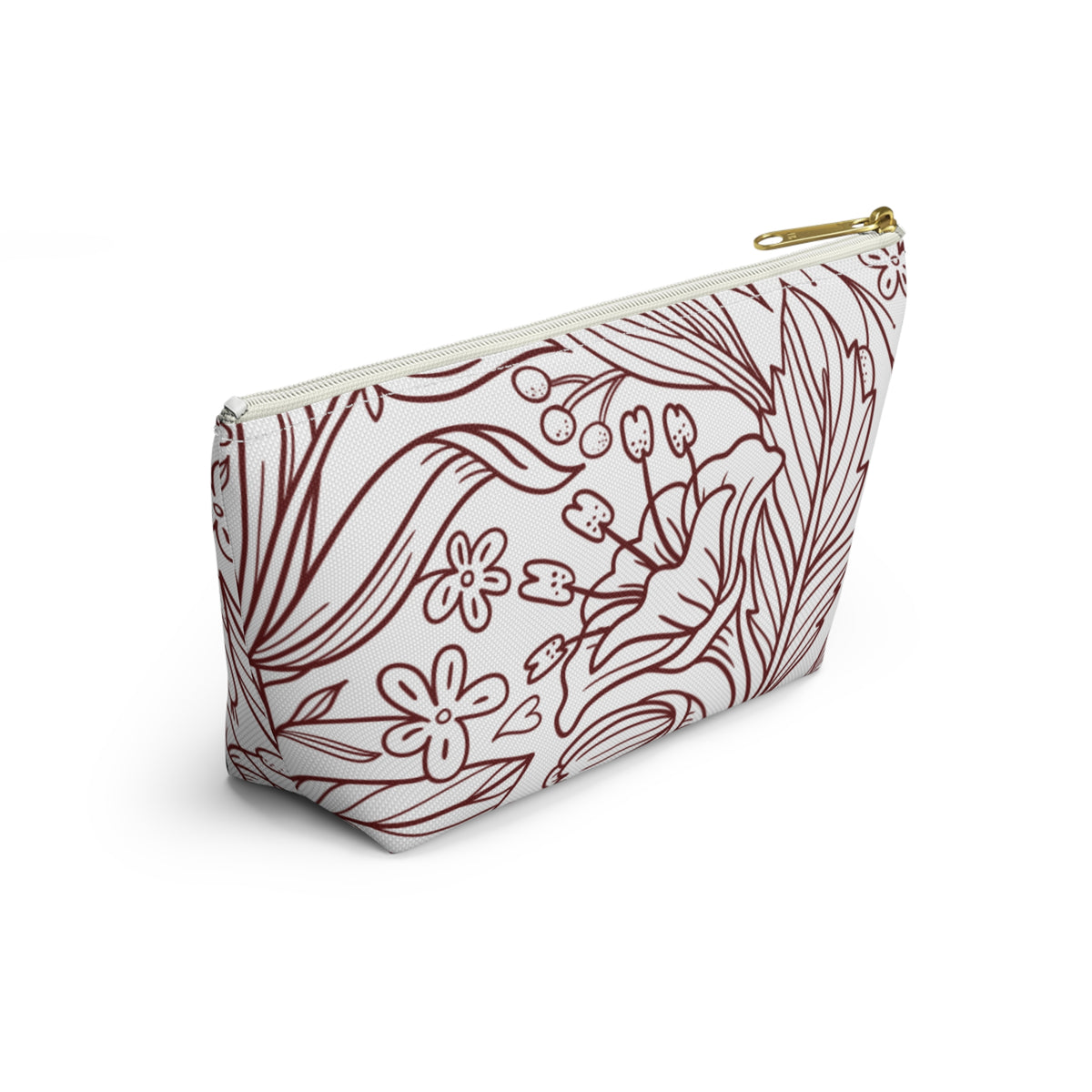 Floral Accessory Pouch w T-bottom