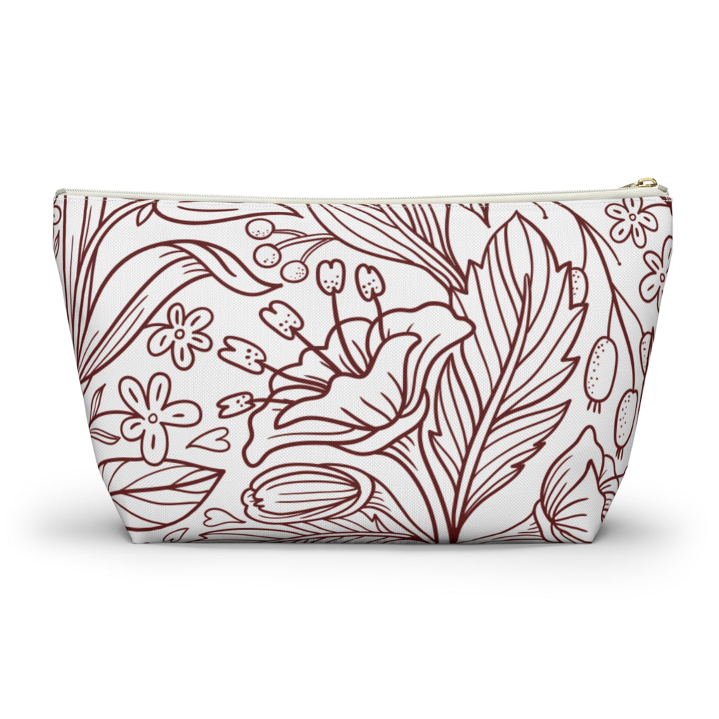 Floral Accessory Pouch w T-bottom