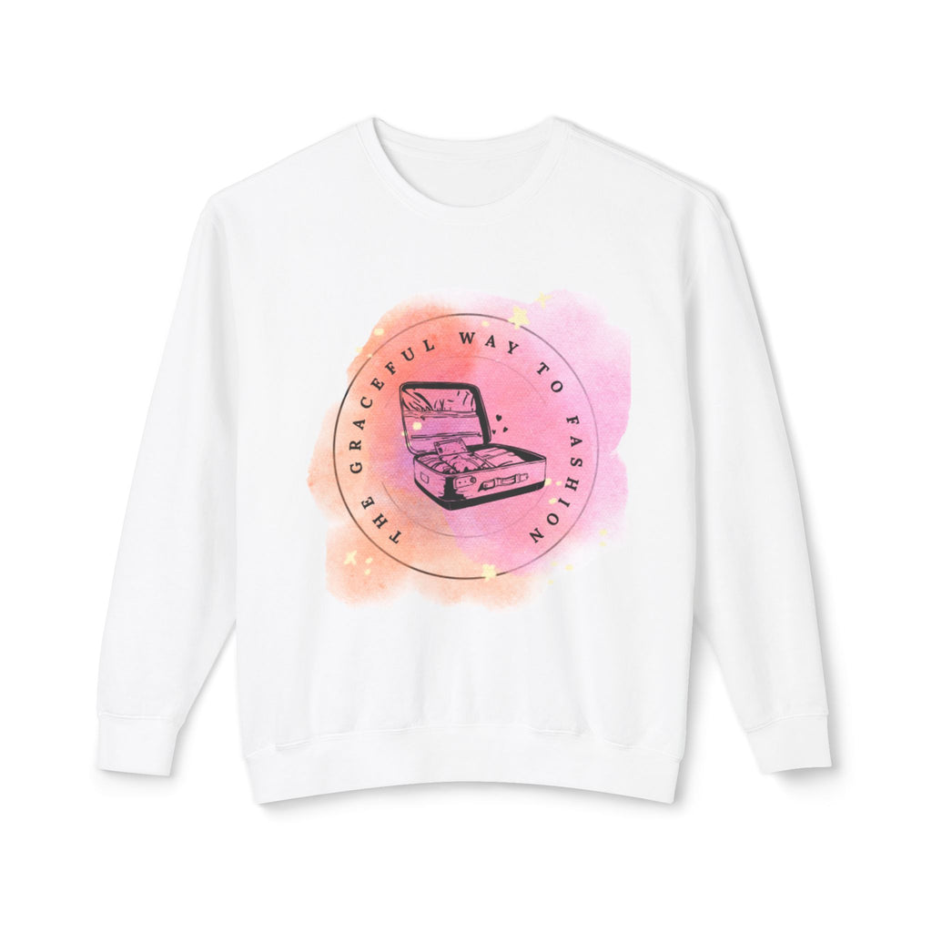 Crewneck Sweatshirt — ‘The Graceful Way to Fashion' Watercolor Design